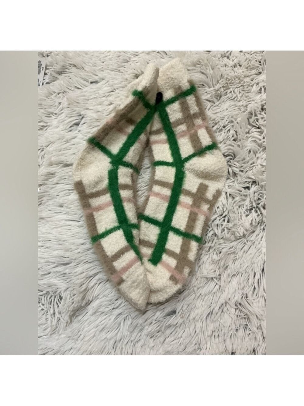 Tranquil & True plaid look lounge socks Womans shoe size 4-10 - Picture 3 of 7